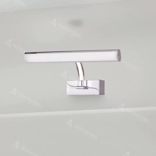 LED nástenné kúpeľňové svietidlo Georgi, 24W, strieborné nástenné nástenné svietidlo do kúpeľne Predvolený názov Alessandro Design