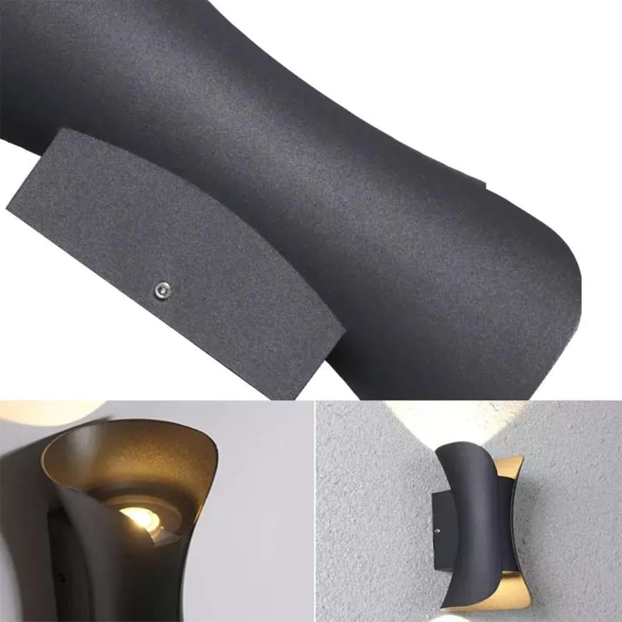 Aplikujte exteriér LED HEBA, 10W IP65, kov, čierny