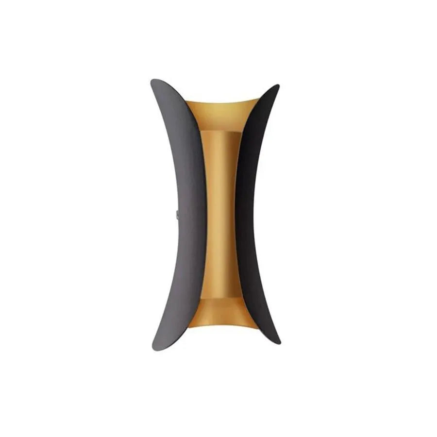 Aplikujte exteriér LED Pauline, 10W, kov, čierny a zlato