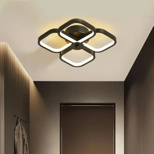 LED luster VERTEX Tesser 34W, 4 štvorce, studené/teplé/neutrálne svetlo, čierne LED lustre Predvolený názov Alessandro Design