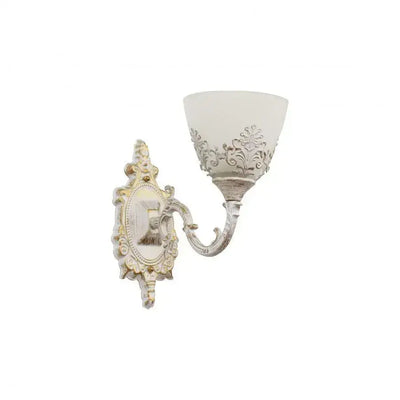 Naneste rustikálnu chatu, 1*E27, biele, kov a sklo