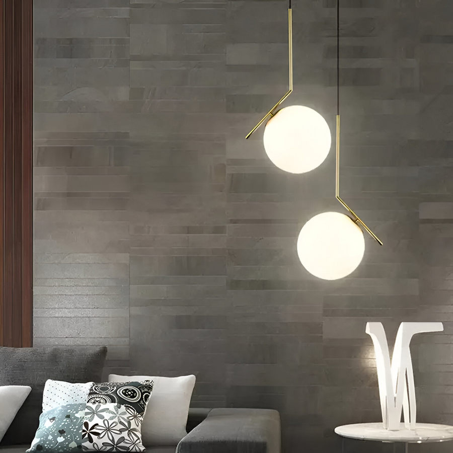 Luster LOFT Haven, 1x E27, zlatá biela, kov, nastaviteľná výška, moderný
