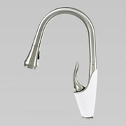 Kitchen battery with extractable shower, sanitary brass, chrome, w054