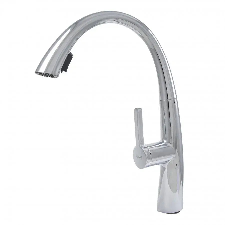 Kuchynská batéria s extrahovateľnou sprchou, sanitárnou mosadzou, chrómom, W059