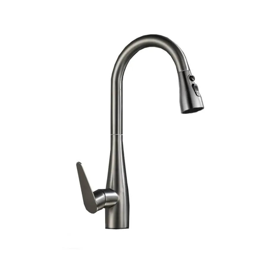 Kuchynská batéria s extrahovateľnou nerezovou sprchou z nerezov zy1010