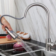 Kuchyňa s batériou s extrahovateľnou sprchou, nehrdzavejúcou oceľou 304, satén, CF017