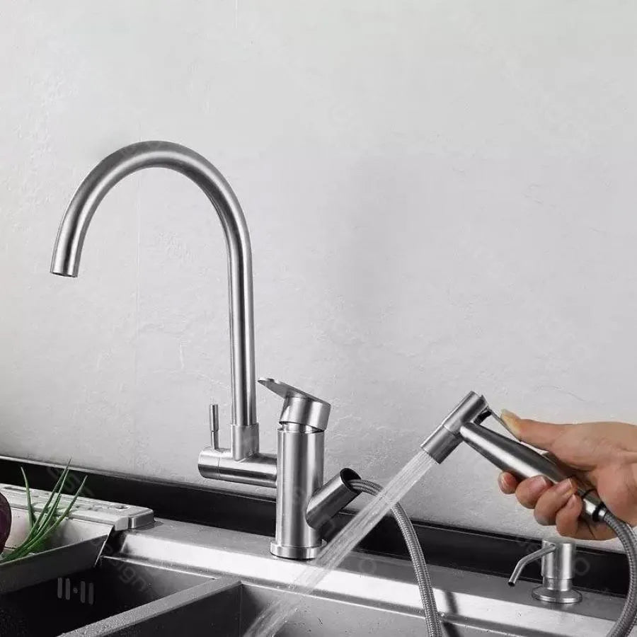 Kuchyňa s batériou s extrahovateľnou sprchou, nehrdzavejúcou oceľou 304, saténom, CF034