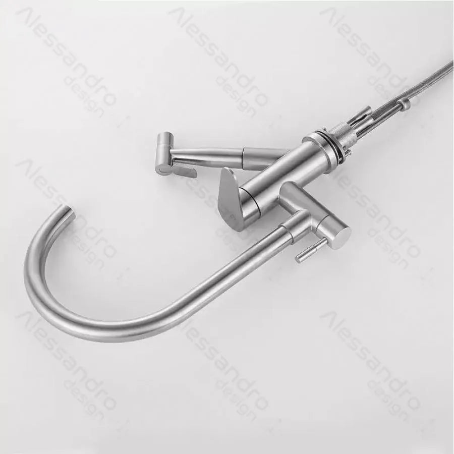 Kuchyňa s batériou s extrahovateľnou sprchou, nehrdzavejúcou oceľou 304, saténom, CF034