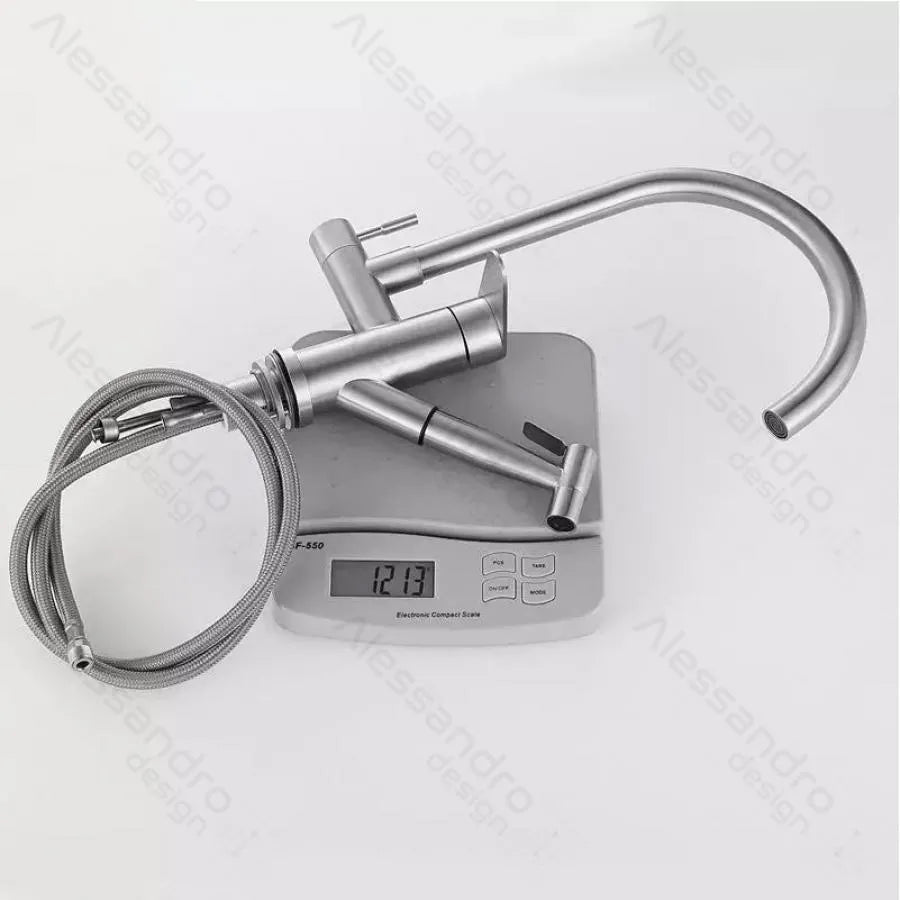 Kuchyňa s batériou s extrahovateľnou sprchou, nehrdzavejúcou oceľou 304, saténom, CF034