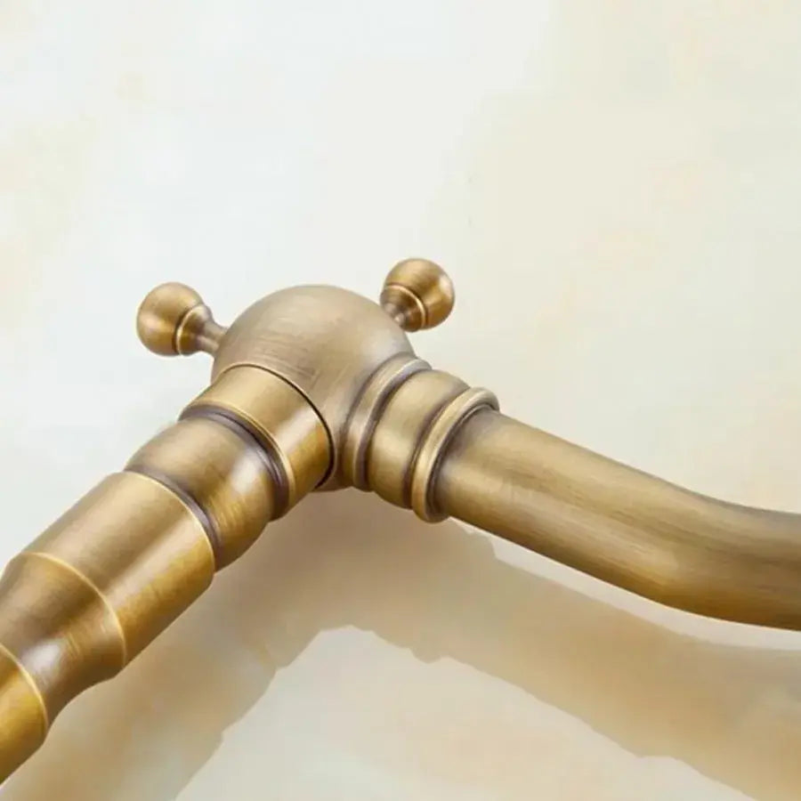 Kuchynská batéria s krkom na labuť, sanitárna mosadz, starožitné zlato, OD/2047