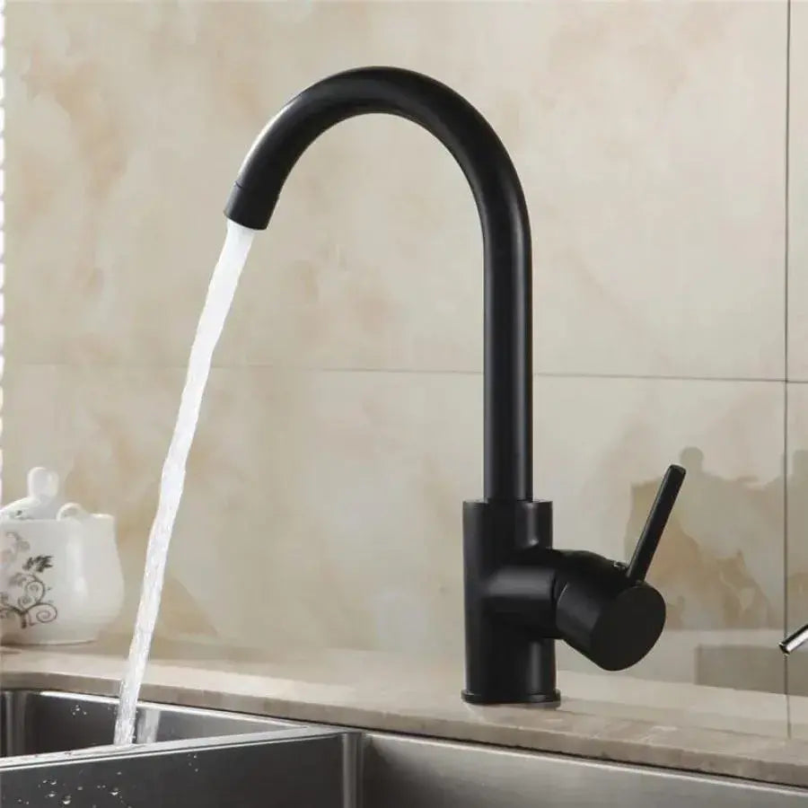 Kuchynská batéria, nehrdzavejúca oceľ UP304, čierna, HS/LY008