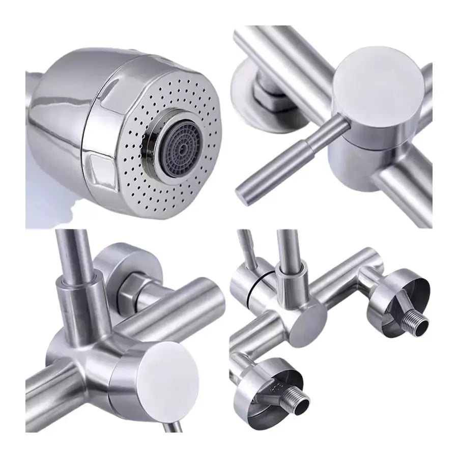 Kuchynská batéria, nehrdzavejúca oceľ 304, satén, CF014