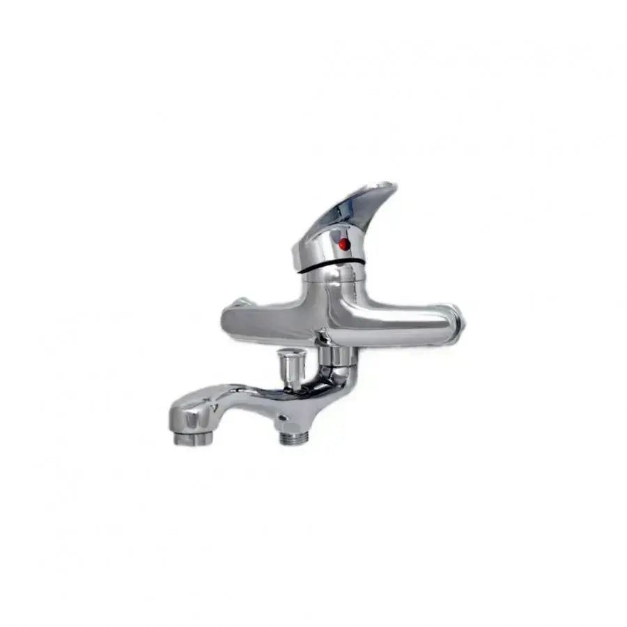 Glossy Chrome Tub Battery - Plná súprava s otočným potrubím 18 cm, patrou, hadicou a excentrickou vrátane