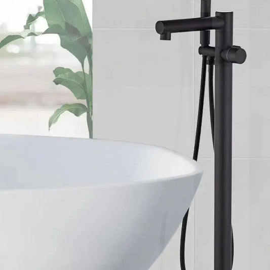 Podlahová batéria, sanitárna mosadz, čierna, CF2038