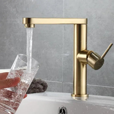 Batériu Washbasin, sanitárna mosadz, zlato, 9107d