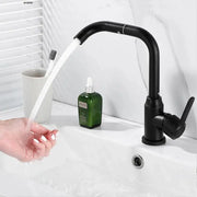 Batéria Monochrude Washbasin/Kuchyňa Kú Natočenie Čierna čierna zliatina Saténová saténová z nehrdzavejúcej ocele zahŕňala CP108