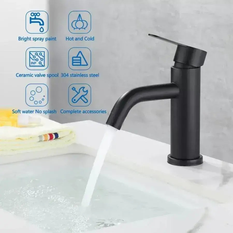 Batéria Washbasin, nehrdzavejúca oceľ 304, čierna, HS/LY007