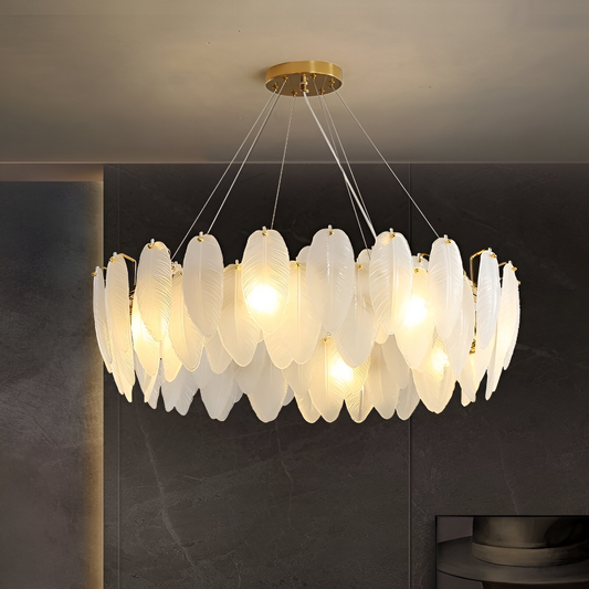 VAUX-LE-VICOMTE Elegance krištáľový luster, 6x E14, priemer 49 cm, zlatý, nastaviteľná výška