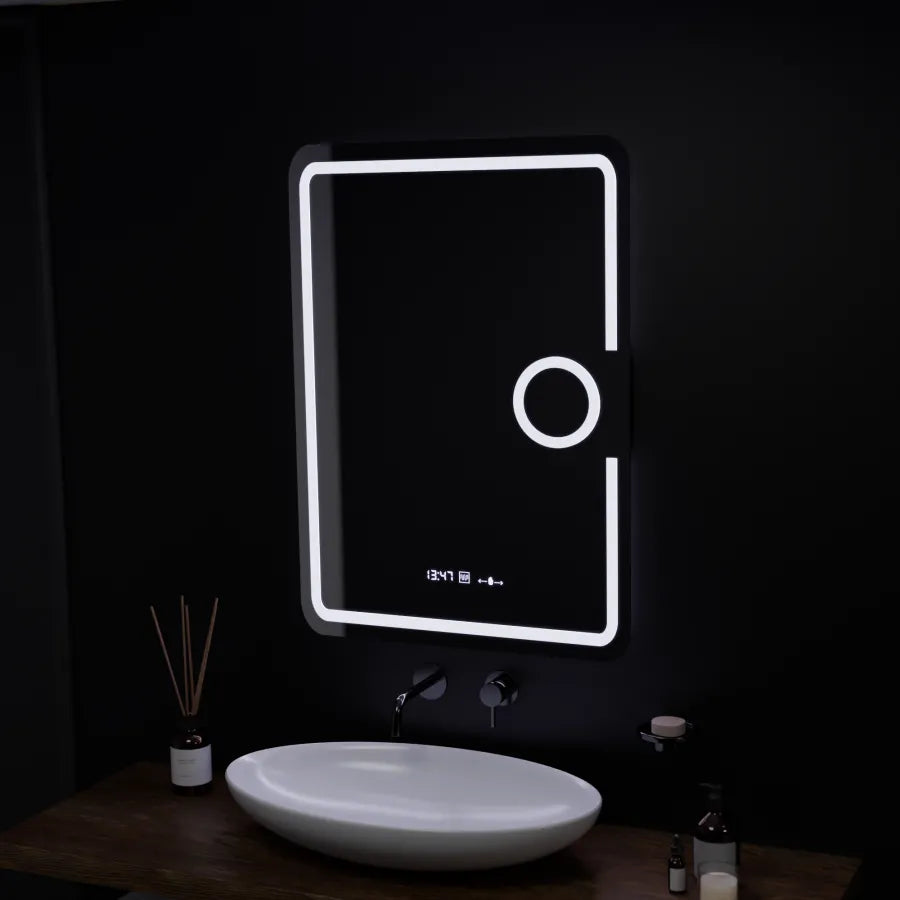Zrkadlové obdĺžnikové obdĺžniky 50x70cm Eclat Motionglow Marcello Disping & Termeter Luba Cosmetica Dimabil