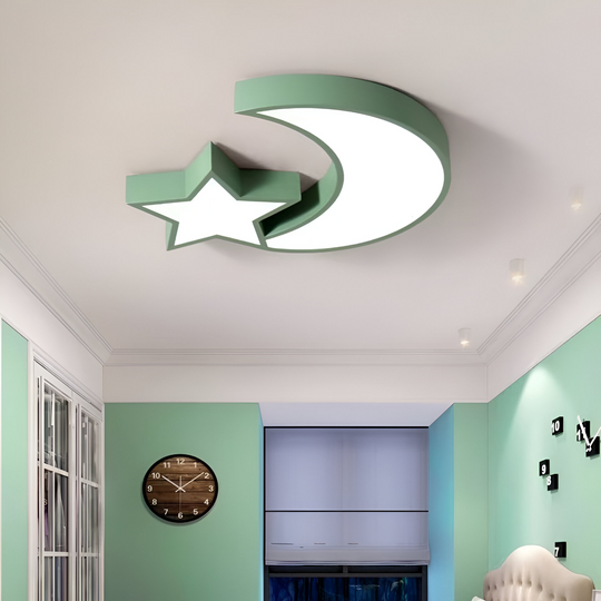 LED luster Sofia, 34W, zelený akryl, tvar mesiaca a hviezdy, 3000K/4000K/6000K LED lustre Predvolený názov Alessandro Design