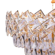 Lustrový krištáľový Windsor elegancia 6x E14, priemer 49 cm, lesklé zlato, nastaviteľná výška