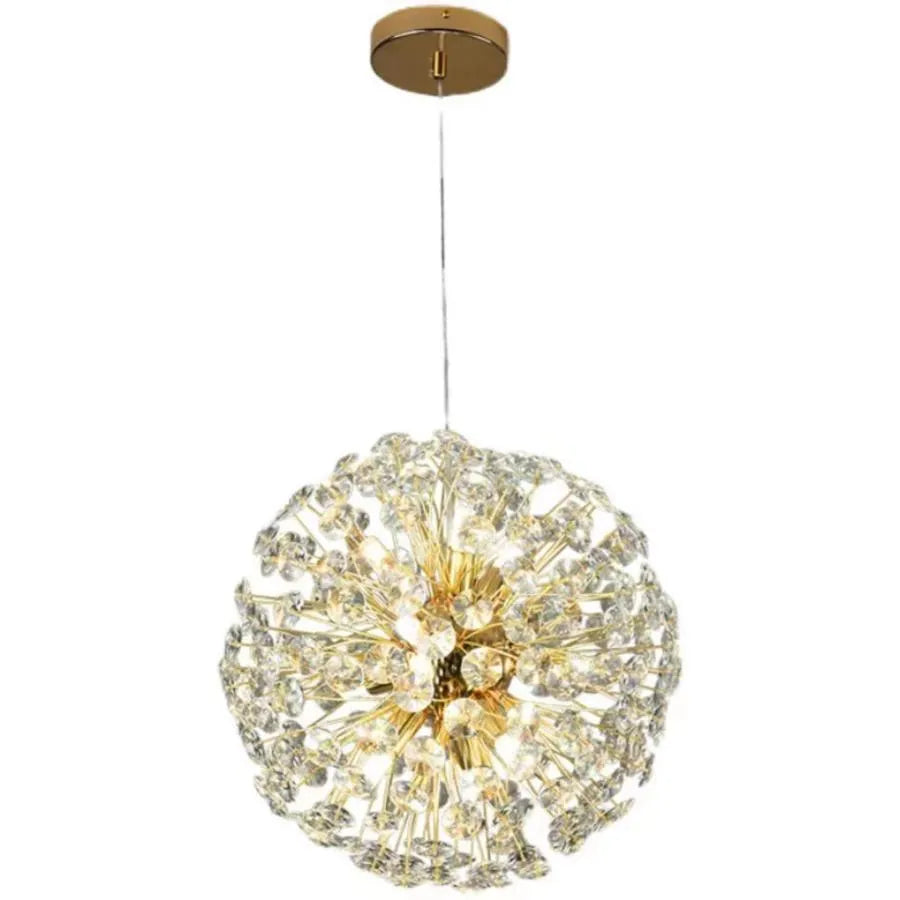 Krištáľovo luster minúta 9x G9, priemer 50 cm, lesklé zlato, nastaviteľná výška
