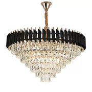 Crystal Luster Versailles supremo 12xe27, priemer 80 cm, lesklé a čierne zlato, nastaviteľná výška