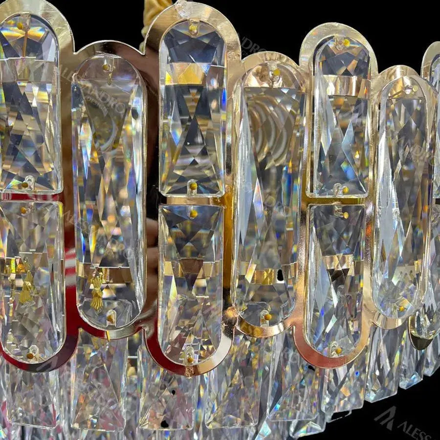 Bamsi 10x E27 Crystal Luster Priemer 60 cm zlata