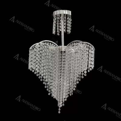 Luster Crystal Baylor 4x E27 44 cm priemer striebra