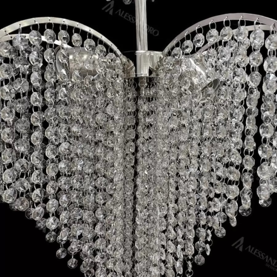 Luster Crystal Baylor 4x E27 44 cm priemer striebra