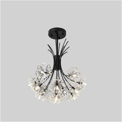 PETERHOF Eleganza krištáľový luster, 13xG4, priemer 49 cm, čierny