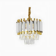 Crystal Luster Versailles petito 3xe14, priemer 30 cm, lesklé a biele zlato, nastaviteľná výška