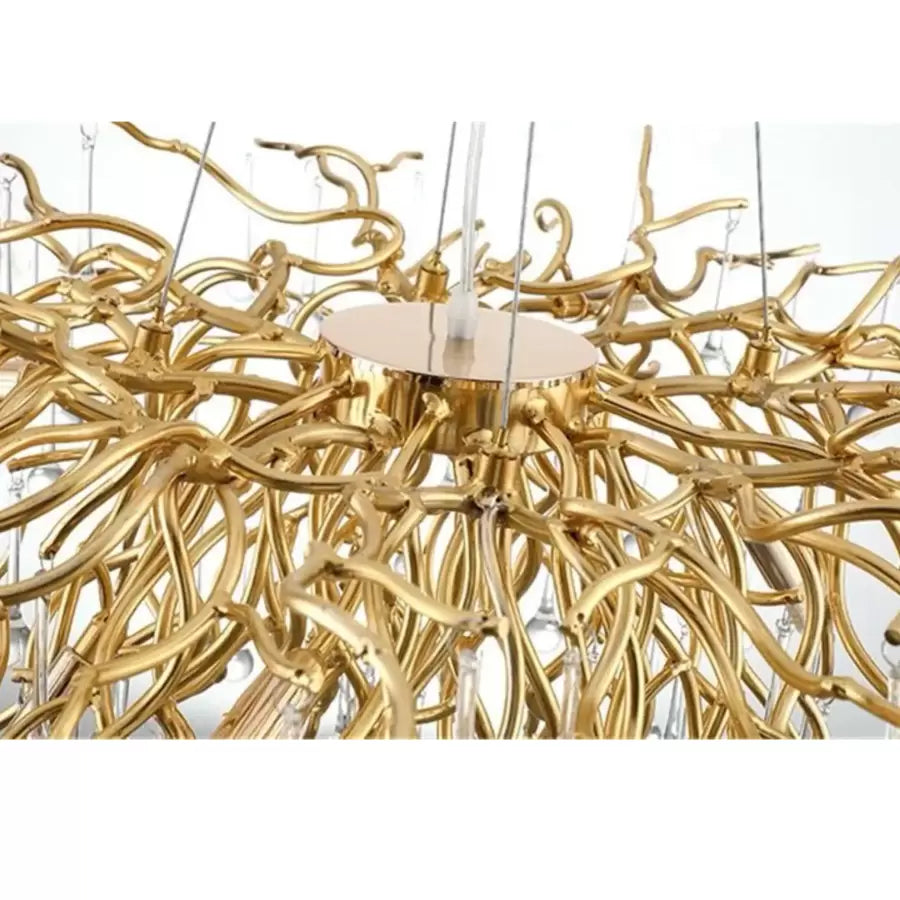 Lustrový krištáľ Kaiser 13x priemer G9 120 cm zlata