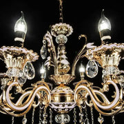 Crystal Luster Luciano, 6*E14, zlato, kov a kryštál