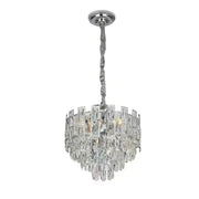 Cristal luster Niklaus 4x E27 striebro