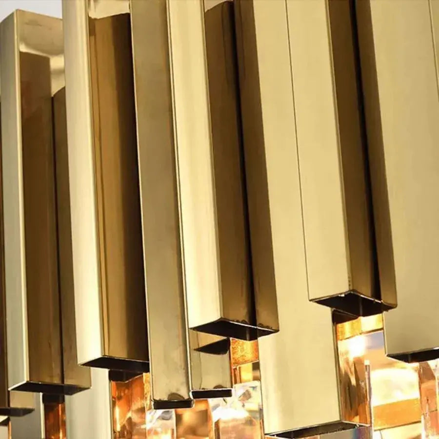 BALMORAL Magno krištáľový luster, 9x E14, priemer 60 cm, zlatý, nastaviteľná výška