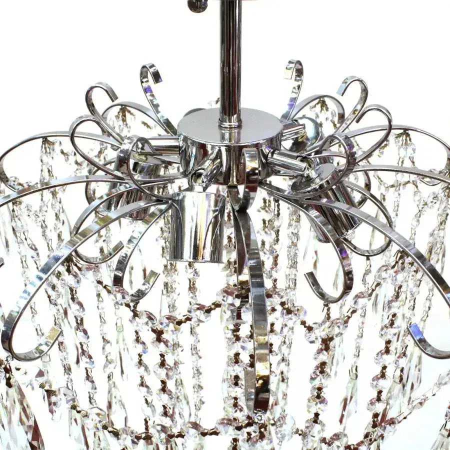 Cristal Luster Ego 5x E27, priemer 47 cm, lesklý chróm