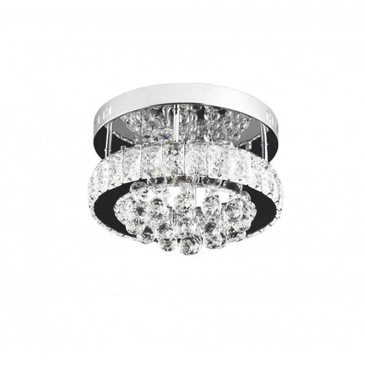 LED krištáľový luster ABEL 22W, priemer 35cm, studené/teplé/neutrálne svetlo, lesklý chróm