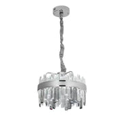 Luster LED s krištáľovým LED s Miguel 92W SMOBILA SILVER diaľkové ovládanie