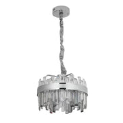 Luster LED s krištáľovým LED s Miguel 92W SMOBILA SILVER diaľkové ovládanie