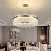 LED luster s diaľkovým ovládaním Alonzo 93W SMOLNÁ 60 cm zlatý priemer