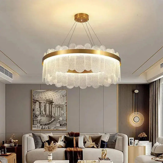 LED luster s diaľkovým ovládaním Alonzo 93W SMOLNÁ 60 cm zlatý priemer