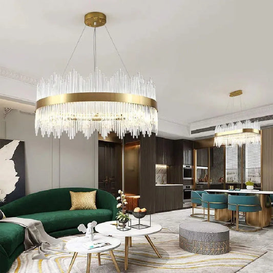 LED luster s diaľkovým ovládaním AURELIO 133W SMOLNÉ ZLATÉ