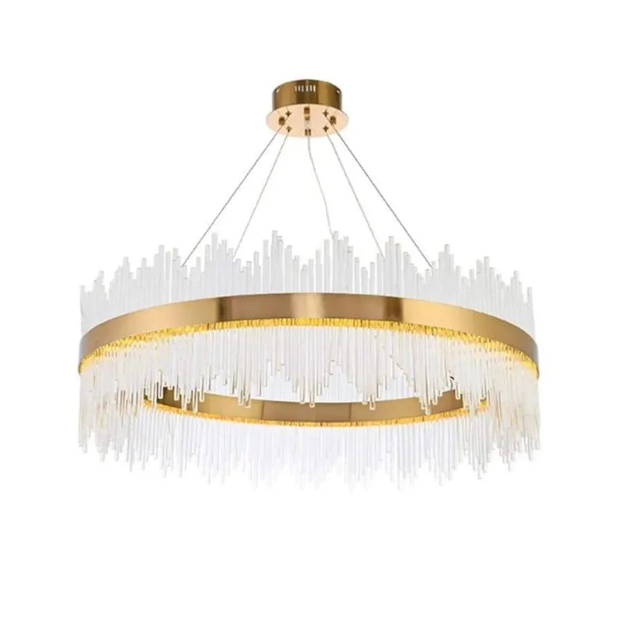 LED luster s diaľkovým ovládaním LAZARO 63W SMOLNÉ GOLD