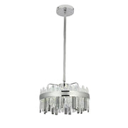 Luster s krištáľovými LED s diaľkovým ovládaním Melvin 112W Smotable Priemer 50 cm striebro