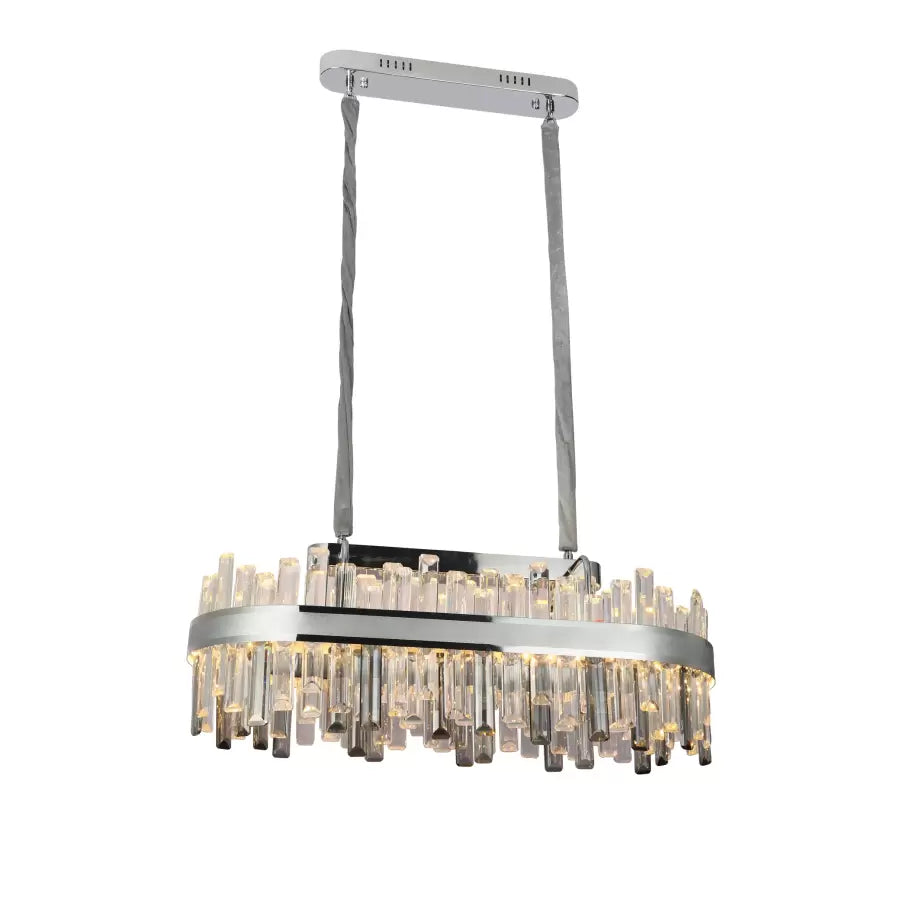 LED krištáľový luster s Morgan 140W diaľkovým ovládaním striebra