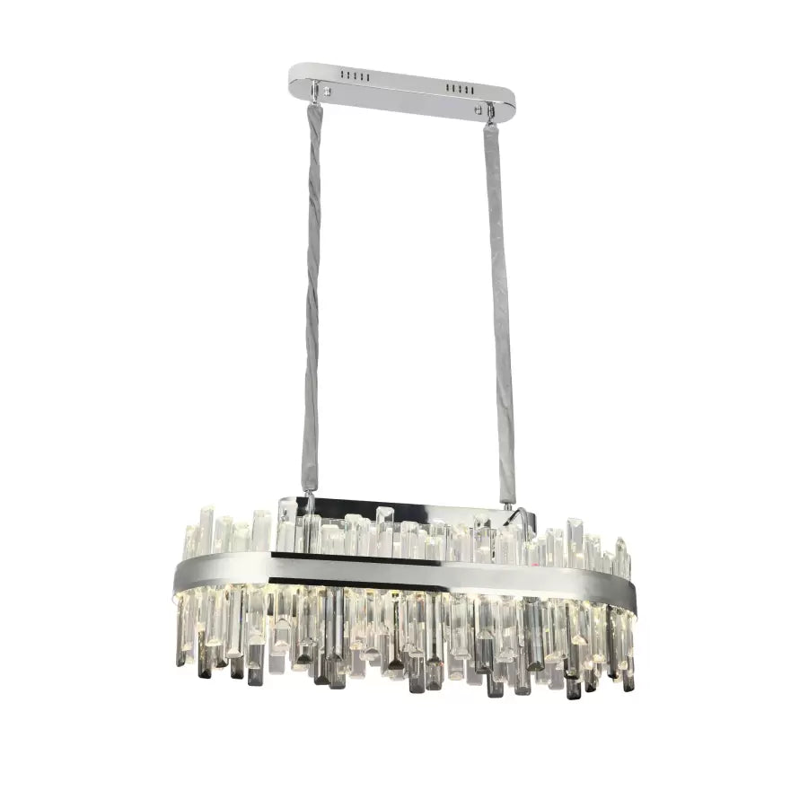 LED krištáľový luster s Morgan 140W diaľkovým ovládaním striebra