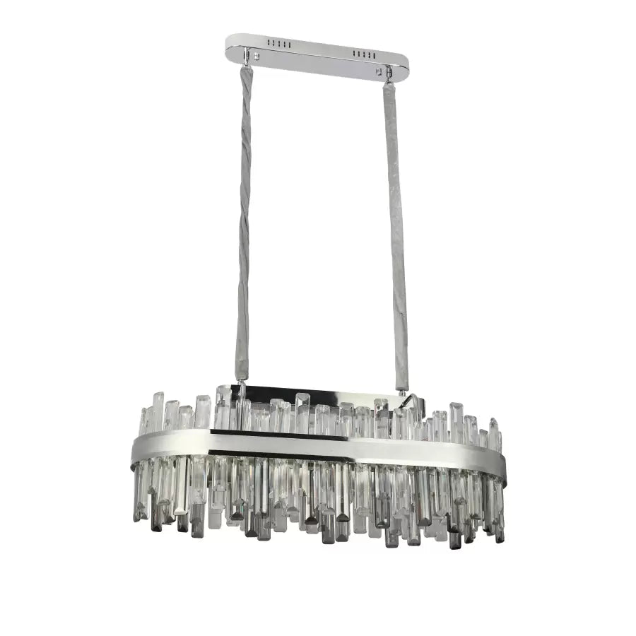 LED krištáľový luster s Morgan 140W diaľkovým ovládaním striebra