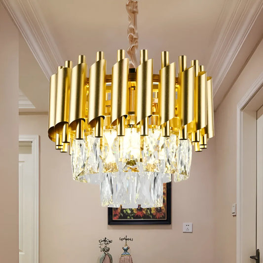 Crystal Luster Versailles petito 3xe14, priemer 30 cm, zlato, nastaviteľná výška