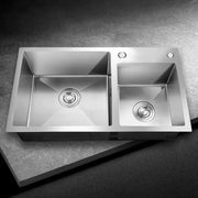 Nehrdzavejúca oceľ 80x45 cm strieborný kuchynský drez